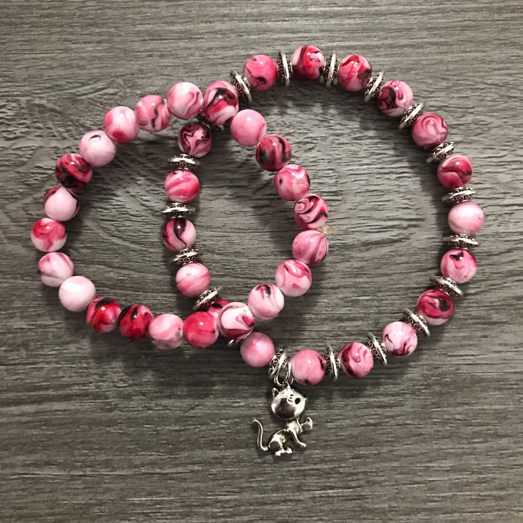Handmade Cat Beaded Bracelet (3/ $15 Eligible)